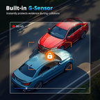 Dash Cams Front and Rear, NQJ 4K+2K Dual Dash Camera for Cars w 64GB Card, 5G Wi-Fi & App, G-Sensor, 3.2” Screen, 24H Parking Mode, 170°Wide Angle, Night Vision