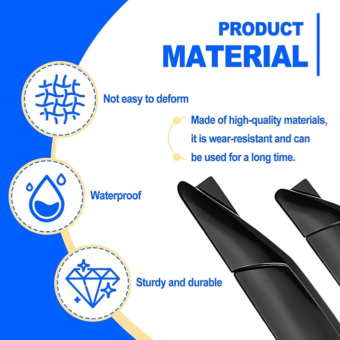 Set of 4 Pieces Universal Car Door Edge Guards Heavy Duty Anti-Collision Strips with Self-Adhesive Door Protector for Cars SUVs Trucks Black