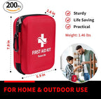 Survival First Aid Kit for Home/Business, Camping Survival Kits | Mini Travel First Aid Kit | Camping Equipment | Small Kits for Car | Outdoor Emergency Survivals Pack - 200pcs