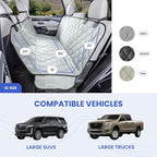 Dog Backseat Cover with Hammock for Cars, SUVs, and Trucks – Waterproof Layers, Nonslip Seat Protector, Durable Nylon Clips, K9 Shield with Heavy Duty Thread, (Extra Large, Tan)