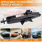 Scissor Car Jack 2 Ton Heavy Duty Portable Emergency Univeral Jack Kit with Hand Crank,Lug Wrench & Sockets,Compact Steel Frame Jacks for Car SUV Roadside Tire Change Tool