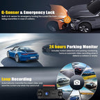 360° 4 Channel 2K Dash Cam Front and Rear Inside,3 Inch Dash Camera for Cars Car Camera Built in GPS with APP Control,IR Night Vision,Loop Recording,G-Sensor,Parking Assistance,24H Parking Monitor