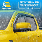 Extra Durable Window Deflectors Tape-On Window Visors Rain Guards Fit for Ford Ranger 2024-2026 SuperCrew, Sun Visors, Wind Vent for Shades, Exterior Car Accessories - 4pcs. AG0745