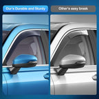 in-Channel Window Deflectors for Honda Civic Sedan 2016-2021, Not Fit Hatchback Model or Coupe Model, Wind Deflectors for Cars, Light Smoky Blue, 4PCS