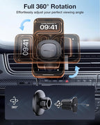 Car Phone Holder for Magsafe [Super Strong Magnets] Magnetic Phone Holders for Your Car, 360°Adjustable Air Vent Hands Free Cell Phone Mount Cradle (Matte Black, Regular)