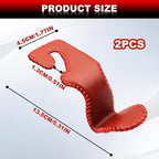 Automotive Universal 2PCS Leather Headrest Hooks, for Car Keep Purses Bags Coats and Groceries Secure Universal Fit for Most Vehicles, Red