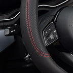Steering Wheel Cover, Universal Fit 15 Inch Microfiber Leather Car Wheel Protector, Anti-Slip, Black