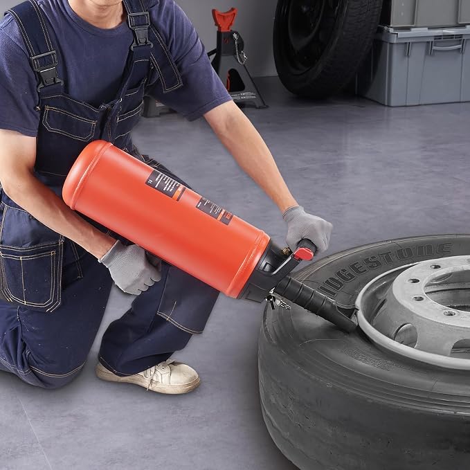 Tire Seater, 2.4 Gal/9 L Air Tire Blaster, 150 PSI Handheld Portable Tire Inflator Tool, 87-116 PSI Operating Pressure for Tractor Truck ATV Car and Automobile Repair
