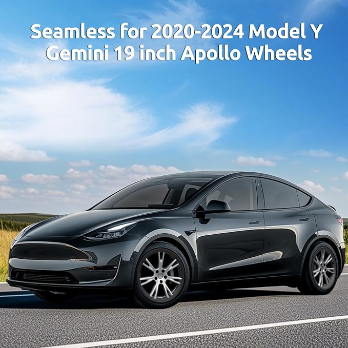 Wheel Rim Protector for Tesla Model Y Gemini 19 inch Apollo Wheels 2020-2024 Model Y Accessories All-in-one Car Tire Trim Rings Rim Case Hubcaps Wheel Cover