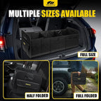 Car Trunk Organizer - 105L Collapsible Large Trunk Organizer with Reinforced Handles for Groceries, Trunk Storage Organizers for SUV Auto Truck Van with Non Slip Bottom (Black)