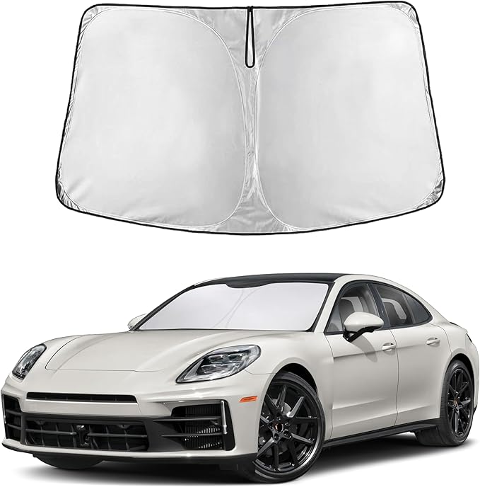 Windshield Sunshade Compatible for Porsche Panamera 2017-2022 2023 2024, Sun Visor for Front Windshield & Window Sun Shade Cover, UV Heat Blocker & Protector, Car Accessories