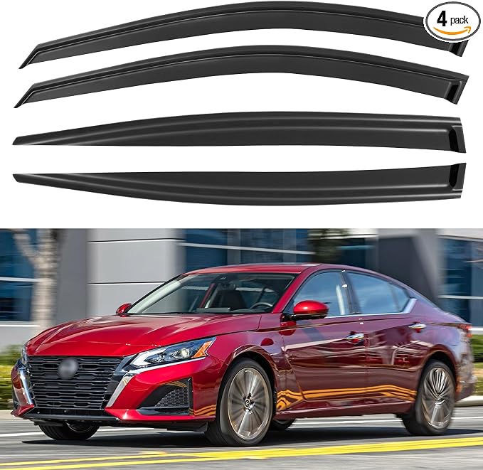 Window Visors Rain Guards for 2019-2026 Nissan Altima, Out-Channel Window Vent Wind Deflectors Visors Shades for 19-26 Altima