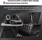 Universal Car Door Edge Protector, Carbon Fiber 5D Gloss Black Vinyl Wrap Film with Anti-Collision Protection for Most Vehicles (33Ft x 2.7In, Black)