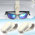 One-Handed-Operation Sunglasses Holder for Car, Visor Sunglass Holder Clip, Car Accessories Interior, Universal Fit Silicone Padded Visor Sunglass Holder Car, Unmatched Durability (2 Pack)