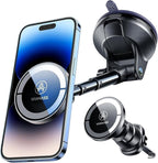 【Military-Grade】 for MagSafe Car Mount【Upgraded Strongest Magnetic&Suction】Phone Holder Cell Stand for Dashboard Windshield Vent, Tesla Truck Cradle for iPhone 17 Pro Max 16 15 14 13 12 Android