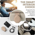 Car Visor Sunglasses Holder, Magnetic Vehicle Sun Visor Eyeglasses Hanger Ticket Card Holder Clip, Auto Interior Sunvisor Glasses Mounter Organizer, Universal for Vehicles (Beige)