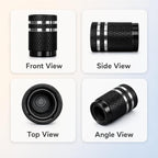 Tire Valve Stem Caps 8 Pack, Aluminum Tire Valve Caps with Plastic Liner, Corrosion Resistant Leak Proof Air Valve Caps, Universal Valve Stem Caps for Cars, Trucks, SUVs, Motorcycles and Bikes