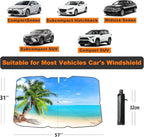 Windshield Sun Shade Umbrella for Car Front Window Sun Visor for Windshield Car Summer Accessories Protect Interior from UV Rays & Heat for Sedan, Compact SUV, Hatchbacks 57"*31"