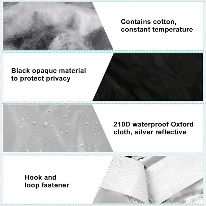 Silver RV Windshield Cover for Ford Transit 2015-2026 | Fits Transit 150 250 350 350HD, Hail Protector, Waterproof Snow Cover