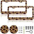 Duck Vintage camo License Plate Frames，camo Car Accessories for Women and Men ，Cute Aluminum License Plate Frame Fits Standard US Vehicles Size 12.2 x 6 Inch (Camouflage-Duck Vintage)