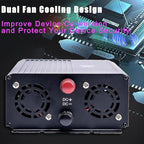 3500 Watt Power Inverter 12V DC to 220V AC Converter, RV Inverter, LED Display with 2 AC Outlets Dual Fans Radiating, for RV, Camp and Home, Electric Tool Pure Sine Wave Inverter (220V, 3500W 12V)