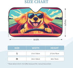 Windshield Sun Shade Driving Dog Funny Car Front Window Sunshade Cover for Truck SUV Blocks UV Rays Automotive Visor Interior Protector 55 x 30 inch