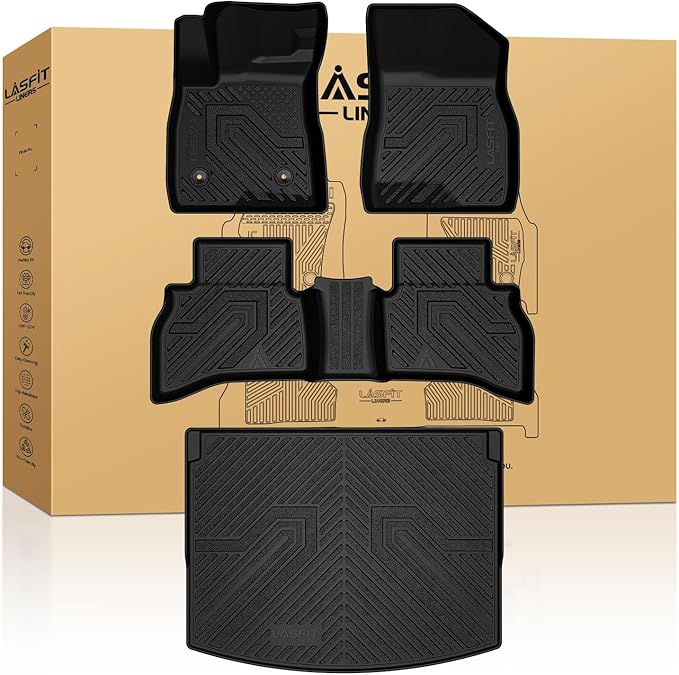 Floor Mats & Cargo Liner for Chevrolet Chevy Trailblazer 2021-2026 (Only Fit AWD & Cargo in Upper Deck Position), All Weather TPE Custom Fit Floor Mats for Car, Car Floor Mats Full Set