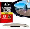Blind Spot Mirror Fits All Car Side Mirrors - Patented Stainless Steel Mirrors with Bigger Viewing Image - Less Fogging - Less Sun Reflection by Car Accessories
