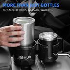 Car Cup Holder Expander, 2 in 1 Cup Holder Adapter Extender for Car with Expandable Insert, Fits Yeti, Hydroflask and Other Large Water Bottles & Mugs in 2.2"-4.6" (10-46oz)