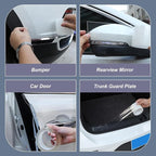 Car Door Edge Guards/Door Sill Protector, Anti-Scratch Anti-Collision Adhesive Strip, for Most Vehicles (4Inx33Ft, Transparent)