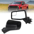 Left Driver Side Mirror Compatible with 2019 2020 2021 2022 2023 2024 2025 Chevy Silverado 1500 Black Replace #GM1320582(0Pins)