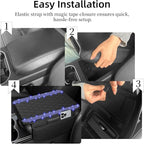 Bling Car Center Console Cover, Leather Car Arm Rest Cover Cushion with 2 Storage Bags, Universal Automotive Armrest Protector Storage Box, Bling Accessories Interior for Most Vehicles (Blue)