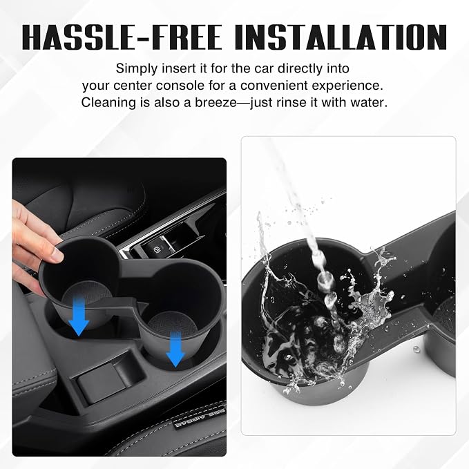 Car Cup Holder for Subaru Crosstrek 2024-2026 Accessories Water Cup Holders TPE Durable Cup Holder Insert for Crosstrek