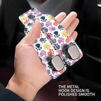 Car Seat Headrest Hook, Universal Leather Cute Hanger Holder Hook, Storage Organizer Interior Accessories for Purse Bags Handbag Cute Colorful Dog Paws
