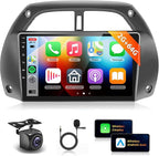 Android 15 Car Radio for Toyota RAV4 2001 2002 2003 2004 2005 2006 Car Stereo with Wireless CarPlay Android Auto 9'' 1080P HD Touch Screen 5G WiFi Bluetooth 26UIs FM/RDS GPS MirrorLink Backup Camera