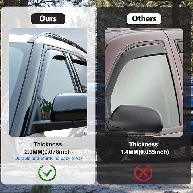 in-Channel Rain Guards for Kia Sportage 2017 2018 2019 2020 2021 2022, Vent Window Visors, Original Window Deflectors-4PCS