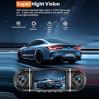 4 Channel Dash Cam Front and Rear Left Right, 360° View 1080P Car Dash Camera, Super Night Vision, G-Sensor,170° Wide Angle, Loop Recording, 24H Parking Monitor, WiFi & APP Control, 64GB SD Card
