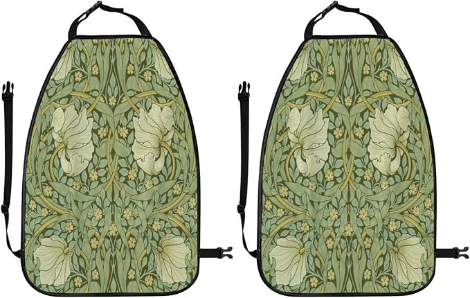 William Morris Pimpernel Car Seat Back Kick Protectors Kick Mats With Storage Pockets For Vehicles To Protect From Dirt Mud Scratches 2 Pack