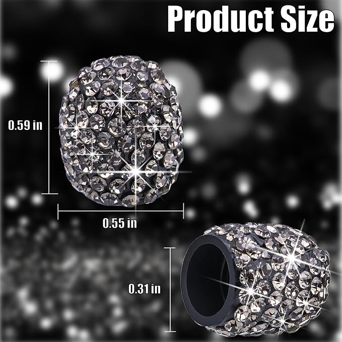 4PCS Bling Crystal Diamond Tire Stem Valve Caps, Dustproof Car Wheel Tire Valve Caps Universal Tire Valve Stem Covers for Cars, SUV, Trucks, Bikes, Motorcycles, Bicycles (Gray)