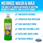 Optimum No Rinse Wash and Wax – Rinseless Car Wash Formulated with Carnauba Wax with UV Protection - For Cars, RVs, Trucks, Motorcycles and more (32 Oz)