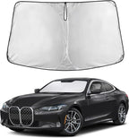 Windshield Sunshade Compatible for BMW 4 Series 2021-2023 2024 2025, Sun Visor for Front Windshield & Window Sun Shade Cover, UV Heat Blocker & Protector, Car Accessories