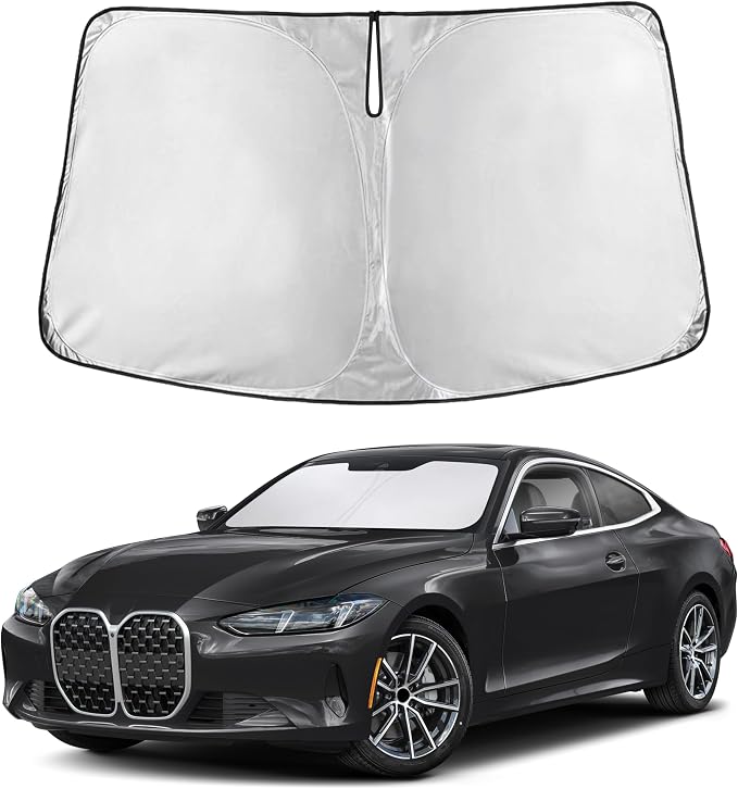 Windshield Sunshade Compatible for BMW 4 Series 2021-2023 2024 2025, Sun Visor for Front Windshield & Window Sun Shade Cover, UV Heat Blocker & Protector, Car Accessories
