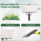 Garden Flat Shovel,Floor Scraper, 88" Long Multifunctional Garden Cleaning Shovel Weeding Tool,Heavy Duty Floor Scraping Tool,Metal Weeding Scraper for Lawn Edging, Snow Ice Removal Scrapers