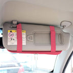 Car Sun Visor Organizer Auto Interior Accessories Visor Pocket Organizer Car Truck Visor Storage Pouch Holder with Multi-Pocket Double Zippers New (Pink)