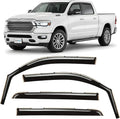 in-Channel Incredibly Durable Rain Guards for Dodge Ram 1500 2019-2026 Crew Cab, Original Window Deflectors, Vent Window Visors, Vent Deflector, 4 pcs. - 619418