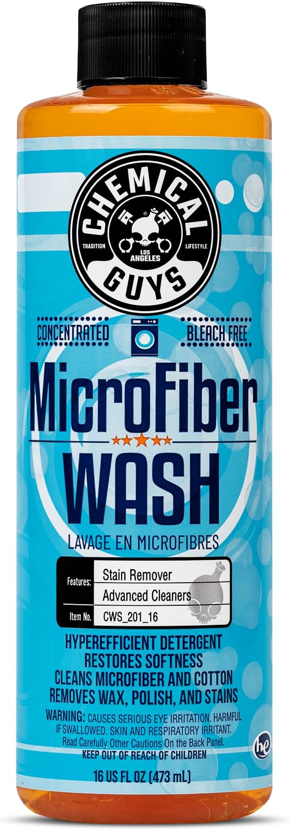 Microfiber Cleaning Cloth and Car Wash Towel Detergent - Concentrated Cleaner for Towels, Microfiber Cloths, and Pads - Removes Dirt, Wax, Grease, Stains, Orange Scent - 16 oz | Microfiber-safe concentrate for towels, mitts, and pads; lif...
