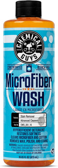 Microfiber Cleaning Cloth and Car Wash Towel Detergent - Concentrated Cleaner for Towels, Microfiber Cloths, and Pads - Removes Dirt, Wax, Grease, Stains, Orange Scent - 16 oz | Microfiber-safe concentrate for towels, mitts, and pads; lif...