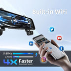 12" 4K+1080Px3,4 Channel Mirror Dash Cam Front and Rear with STARVIS Sensor, Rear View Mirror Camera,Back up Camera for Cars,8 IR Night Vision,WiFi,GPS,Voice Control,Free 128G SD