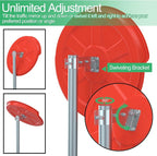 24" Convex Security Mirror,Curved Safety Traffic Road Driveway Mirror,Adjustable Safety Corner Surveillance Mirrors,Outdoor Indoor Blind Spot Mirrors For Garage Parking Lot Shop Office