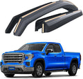Goodyear Shatterproof in-Channel Window Deflectors for Trucks GMC Sierra 1500 2019-2026 Double Cab, Rain Guards, Window Visors, Vent Deflector Truck Accessories,4pcs- GY003416LPv